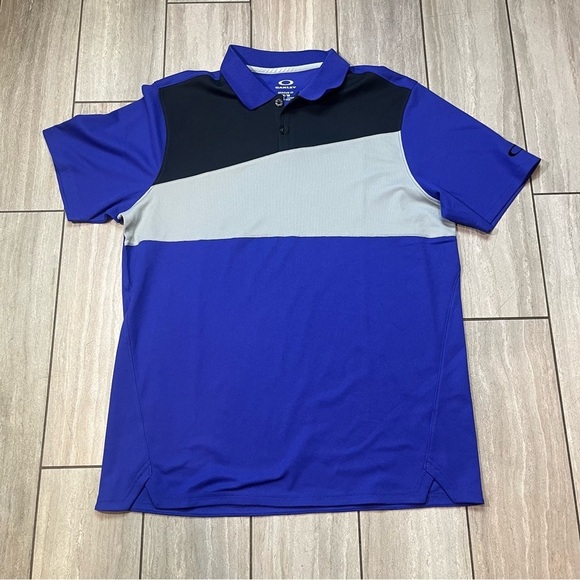 Oakley Men's Colorblock O-Hydrolix Quick Dry Golf Polo Shirt in Medium - Picture 1 of 6